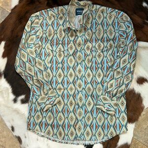 Wrangler western pearl snap top
